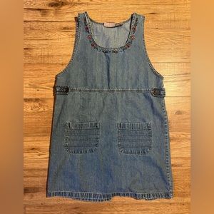 Premier International embroidered mini denim dress